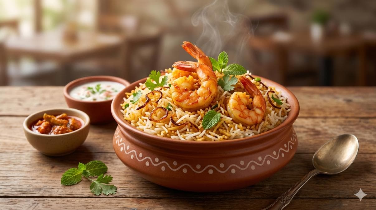 Prawn Kizhi Biryani - Main Courses